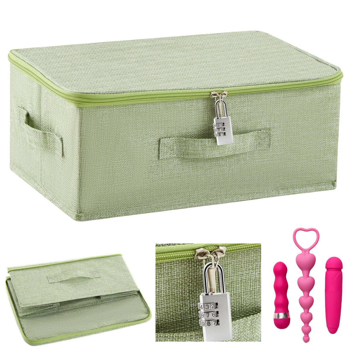 Briwooody Discreet Lockable Toy Bag,Light Purple,15 X 10 X 6.3 In
