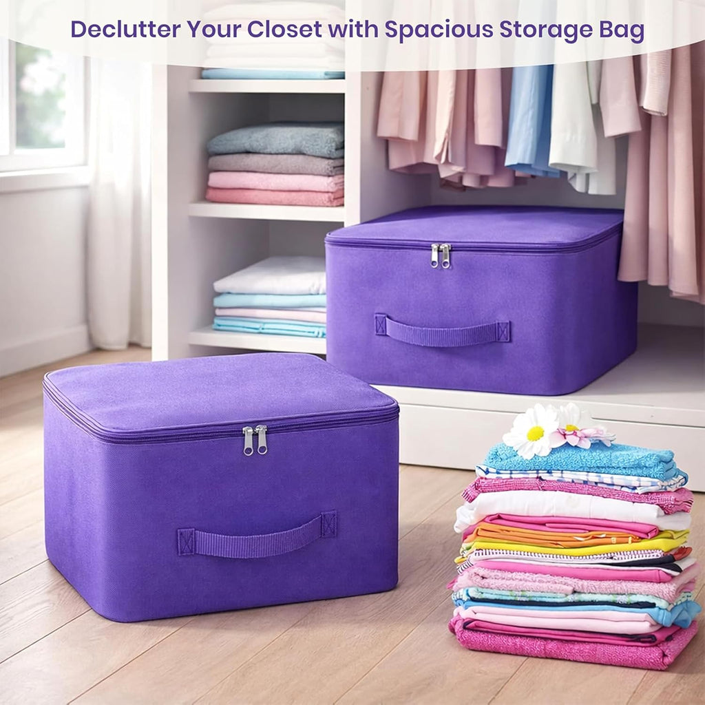 Storite 2 Pack Nylon Wardrobe Bag Underbed Cloth Storage Organizer