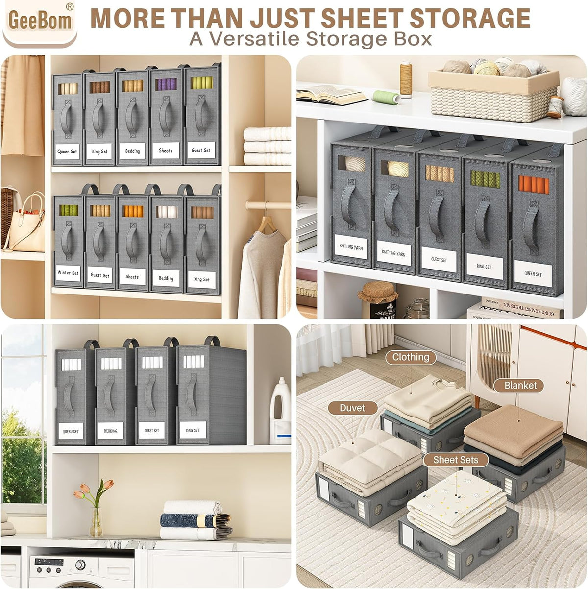 6 Pack Sheet Organizers and Storage, Thickened & Durable Sheet Organizer