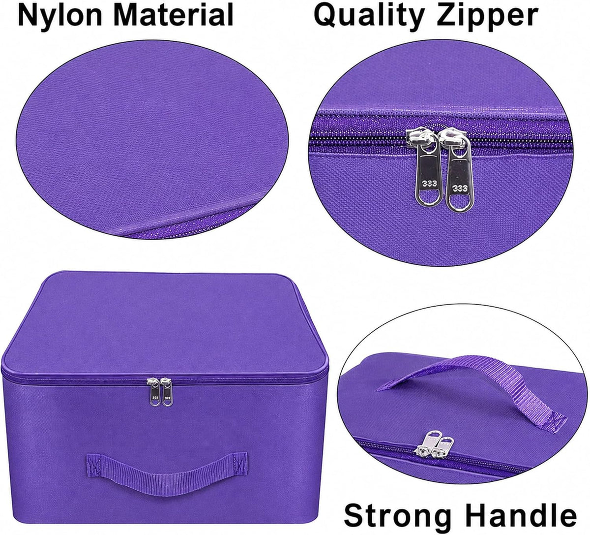 Storite 2 Pack Nylon Wardrobe Bag Underbed Cloth Storage Organizer