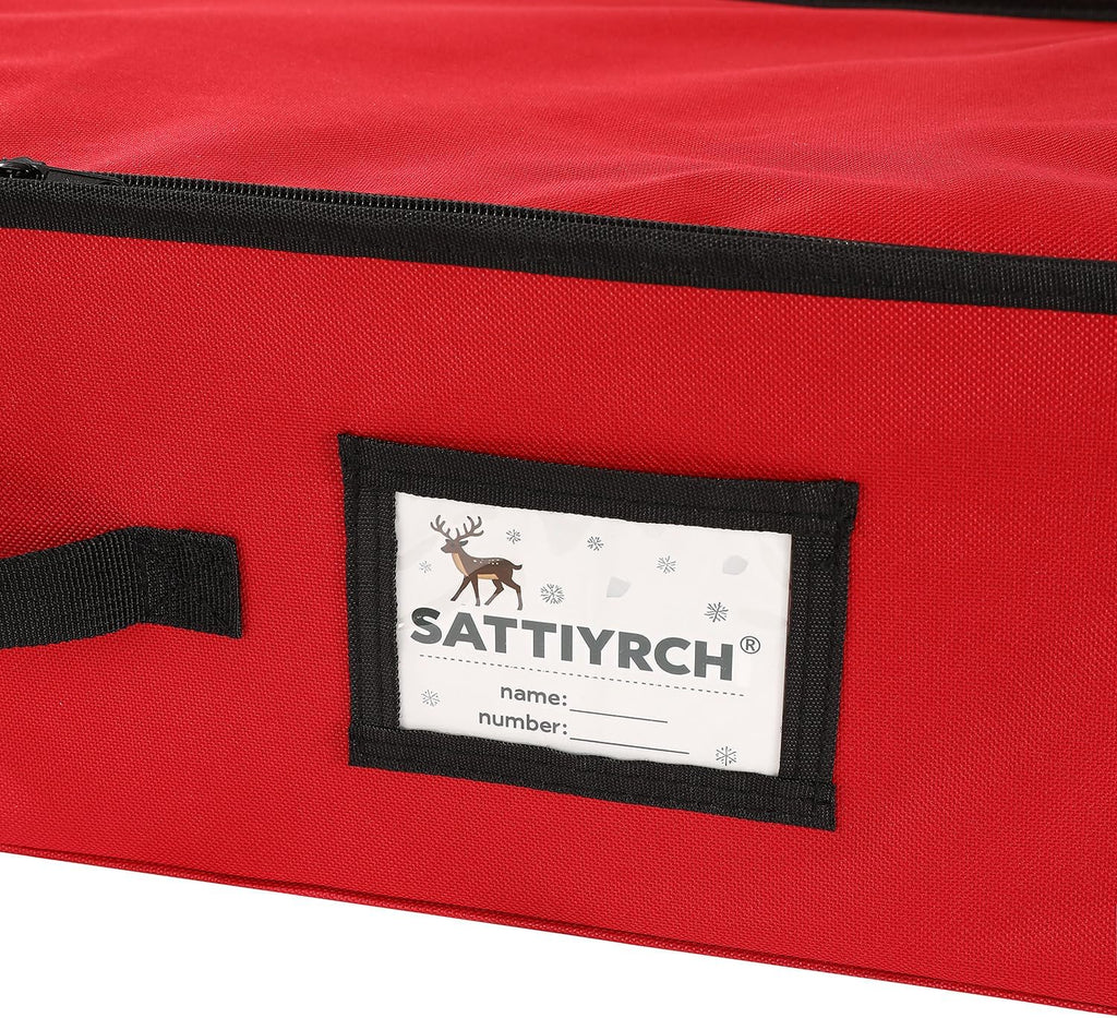 Sattiyrch Christmas Ornament Storage Box,Box Contributes Slots for 96 Holiday Ornaments 3-Inch Underbed Storage