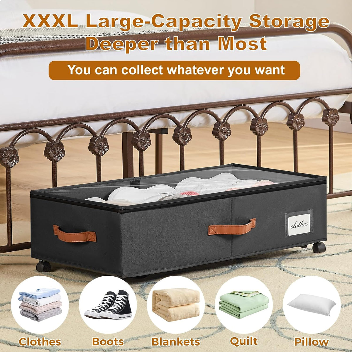 Under Bed Storage Container for Bedroom: