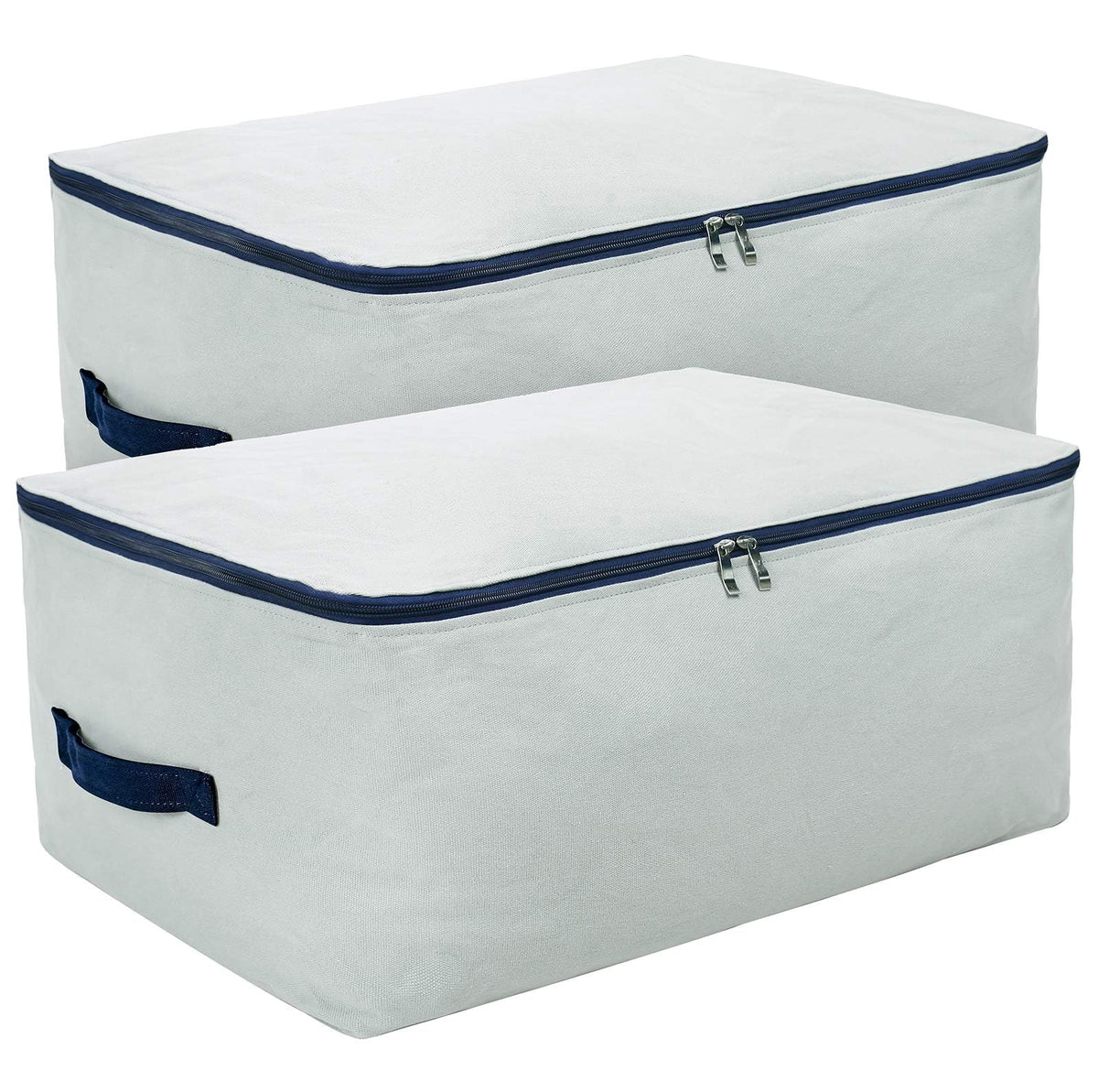 2pcs Canvas Cotton Soft Big Storage Compression Bags Comforters Blankets