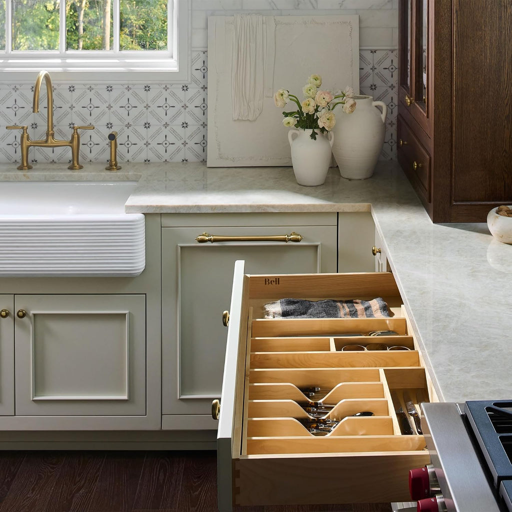 Rev-A-Shelf Trim-to-Custom-Fit Silverware Drawer Insert Divider Organizer
