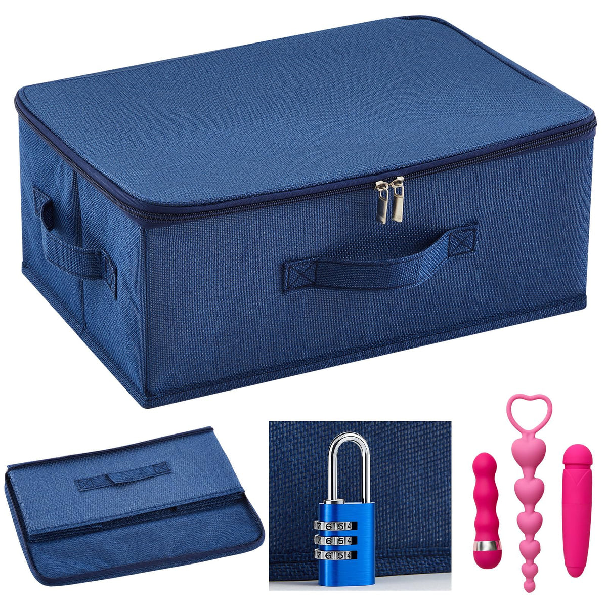 Briwooody Discreet Lockable Toy Bag,Light Purple,15 X 10 X 6.3 In