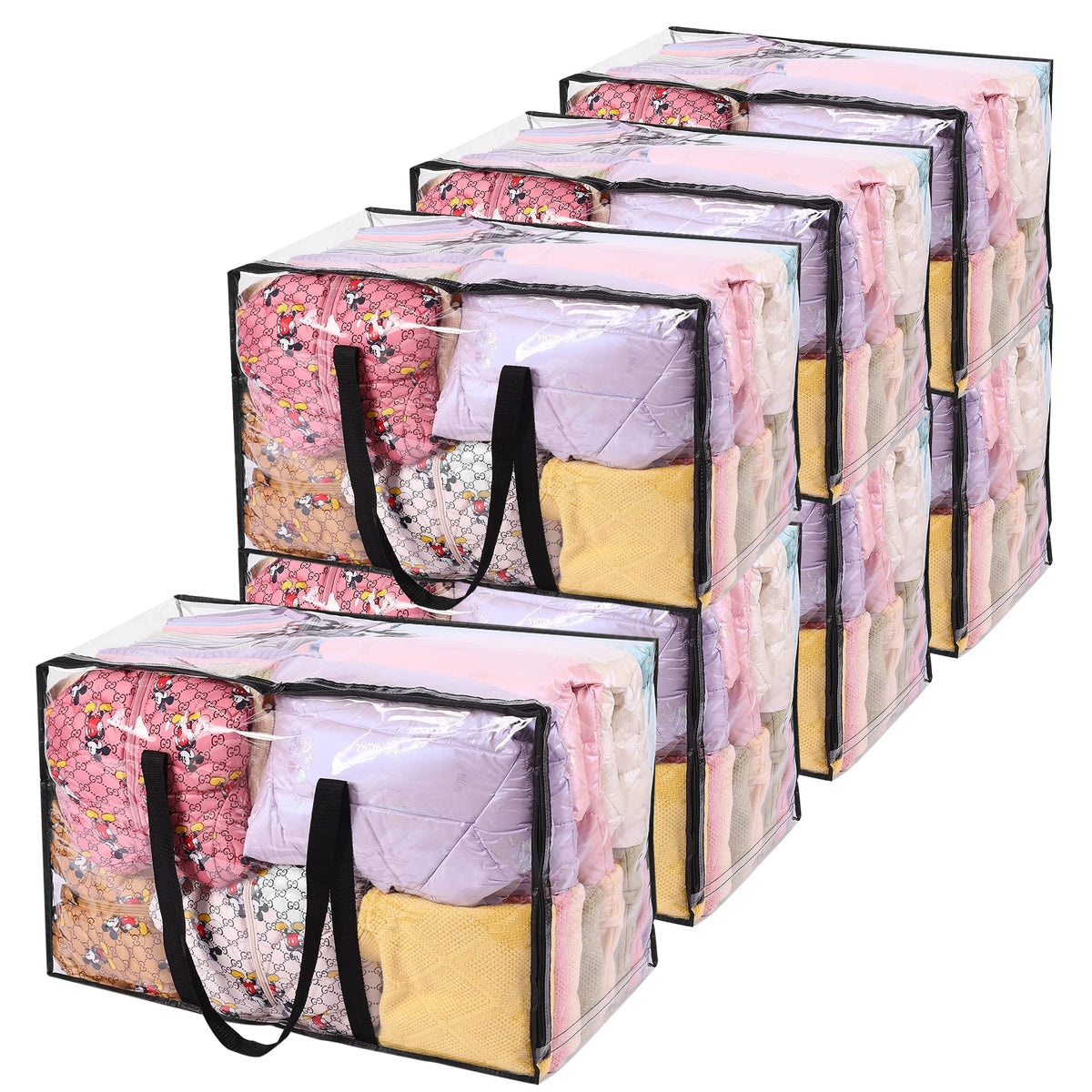Vieshful 3 Pack Clear Storage Bags for Clothes Blanket Comforter & Bedding