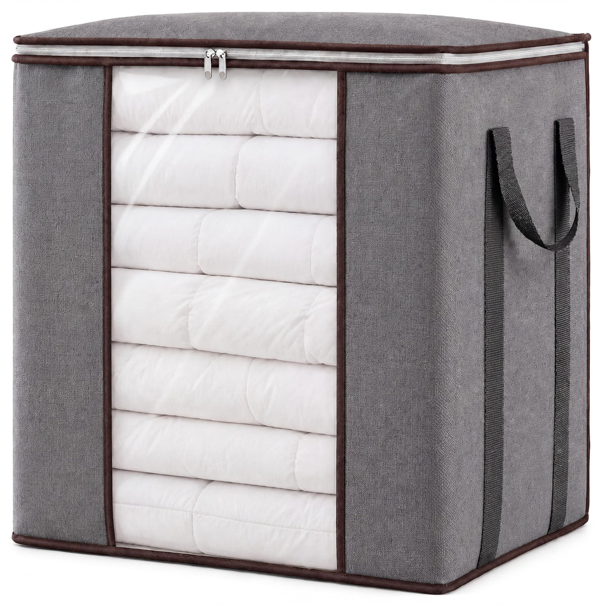 Blanket Storage Bags 120L for Comforter Clothes Bedding 2 Pack Black