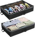 Simple Houseware 2 Pack Under Bed Storage Bin, Black