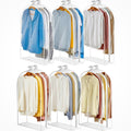 20 Pack Combo Size Clear Garment Bags for Hanging Clothes with Full Zipper for Closet Storage, Clothes Cover For Hanging, Wardrobe Bags for Hanging Clothes.(120 x 60CM x 10P, 100 x 60CM x 10P)