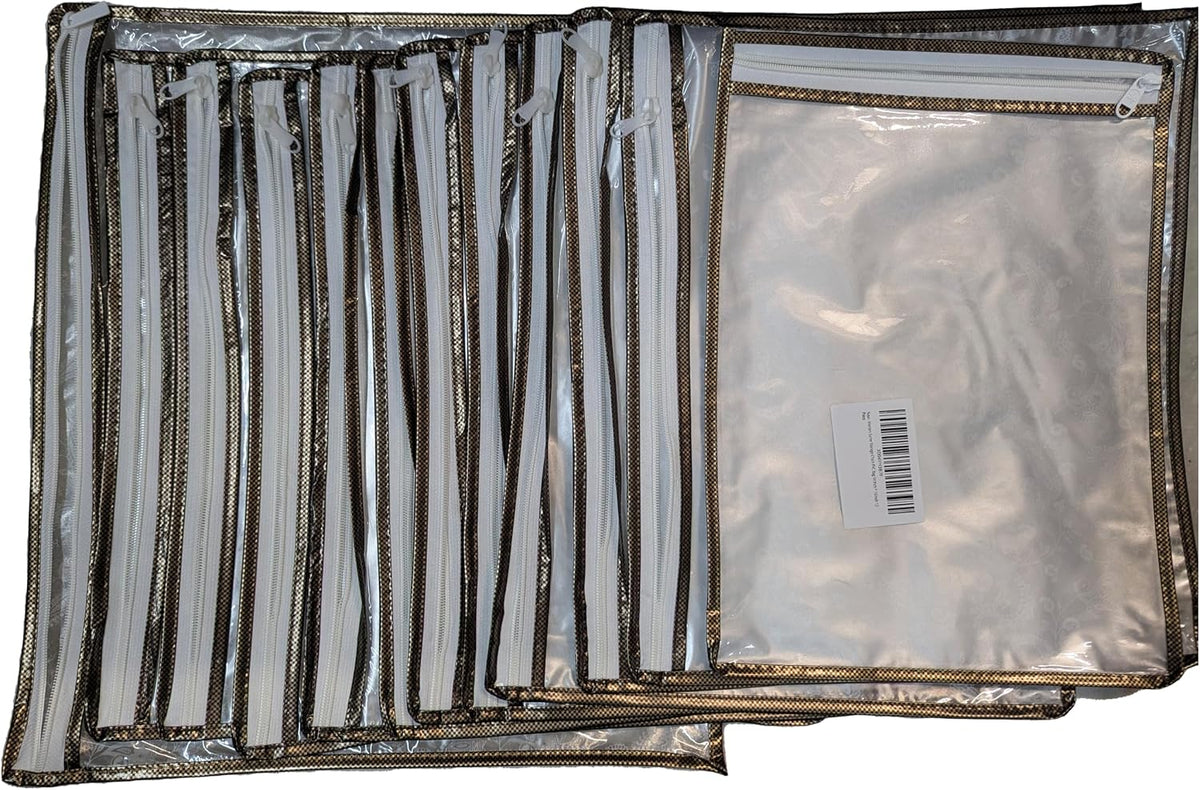 saree bags for storage Black Chain PVC 14 * 16 Inch Set Of 12 Pieces