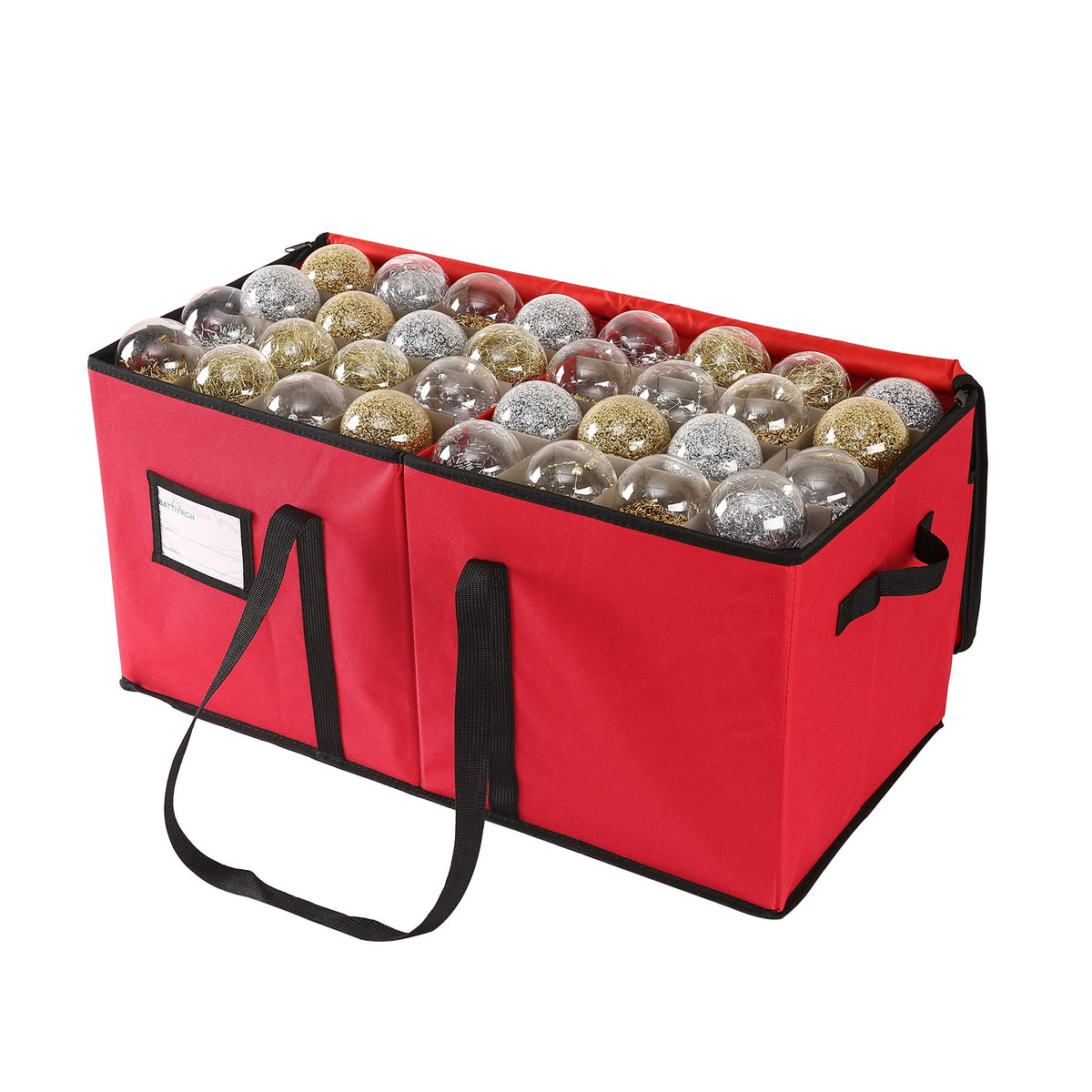 Sattiyrch Christmas Ornament Storage Box,Box Contributes Slots for 96 Holiday Ornaments 3-Inch Underbed Storage