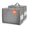 3 Pack 105L Comforter Storage Bags, Extra Large Bedding Storage Bags with Card and Clear Window, Reinforced Handles & Zippers, Foldable Closet Organizers for Blanket Pillow Clothes